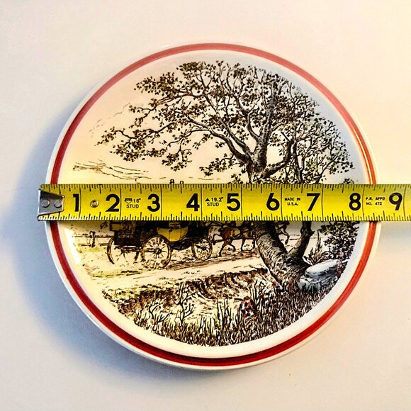 VTG "Bits of Old England" Luncheon Plates 4-Pc Set ~ Vernon Kilns ~ Nos. 1,2,4,8 - Picture 13 of 14